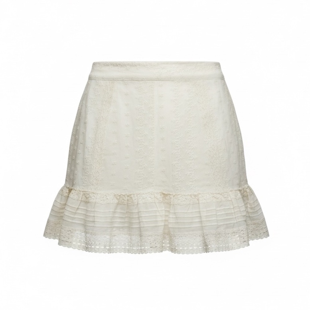 Urban Outfitters Elegant Cream Ruffle Skirt